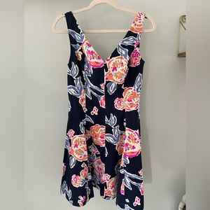 Lily Pulitzer dress, size 4, navy blue and floral